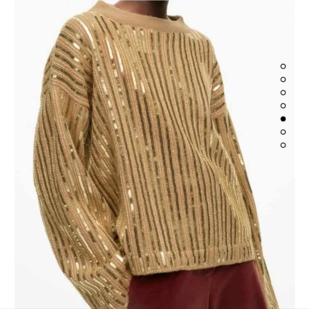 Zara Limited Edition Sequin Sweater size medium 70's Disco T. Swift Style Like - Picture 12 of 13